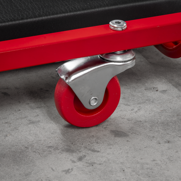 Sealey SCR74 ⏐ American-Style Deluxe Creeper with Steel Frame, 6 Wheels & Adjustable Headrest 40"