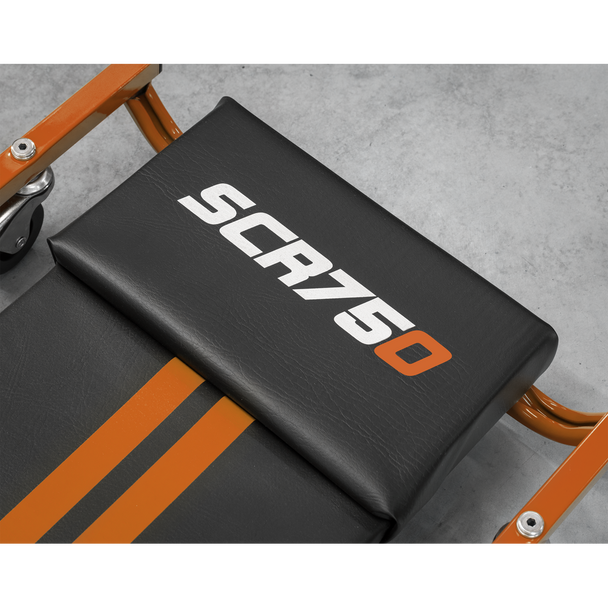 Sealey SCR75O ⏐ American-Style Deluxe Creeper 36" with Steel Frame & 6 Wheels - Orange