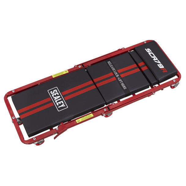 Sealey SCR79 ⏐ Steel Creeper/Seat with 7 Wheels & Adjustable Head Rest