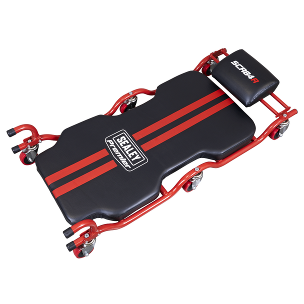 Sealey SCR84 ⏐ Deluxe Steel Creeper with 6 Wheels & Headrest