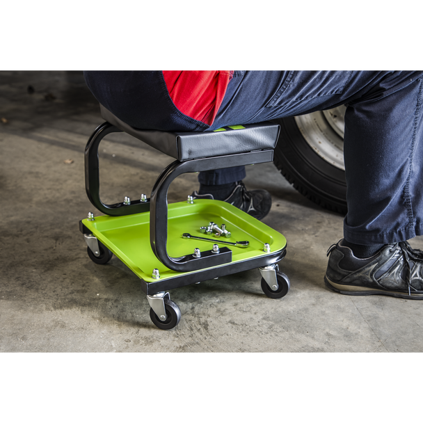 Sealey SCR9HV ⏐ Mechanic's Utility Seat - Green