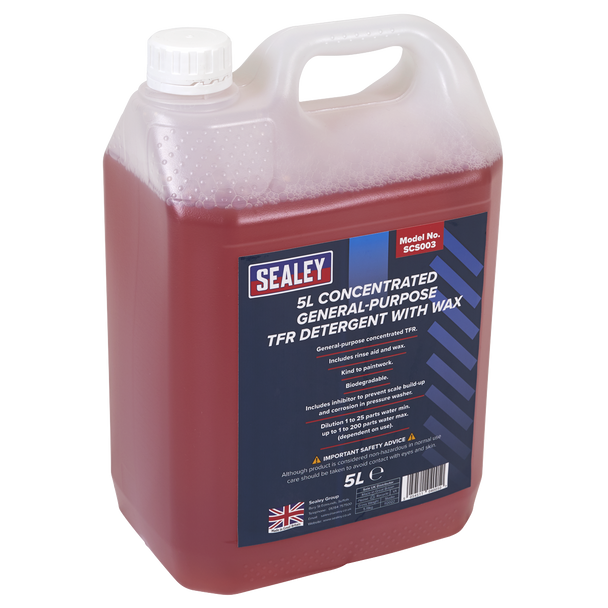 Sealey SCS003 ⏐ Concentrated General-Purpose TFR Detergent with Wax 5L