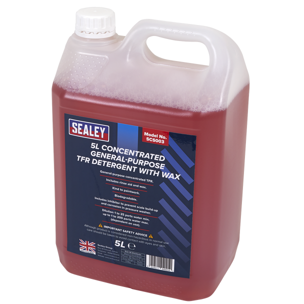 Sealey SCS003 ⏐ Concentrated General-Purpose TFR Detergent with Wax 5L
