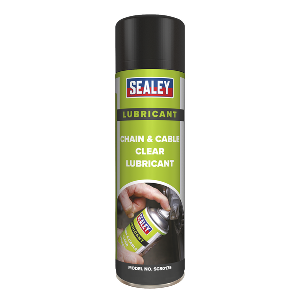 Sealey SCS017 ⏐ Chain & Cable Clear Lubricant 500ml - Pack of 6