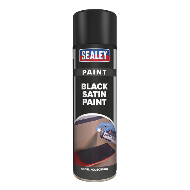 Sealey SCS028S ⏐ Satin Paint 500ml - Black