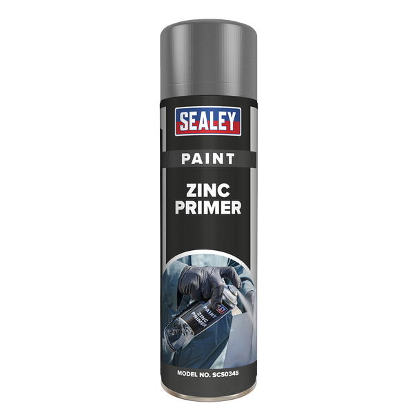 Sealey SCS034S ⏐ Primer Paint 500ml - Grey Zinc