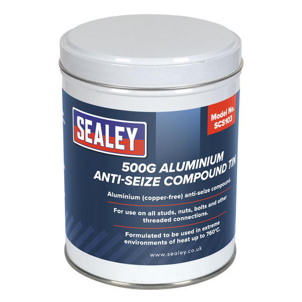 Sealey SCS103 ⏐ Aluminium Anti-Seize Compound Tin 500g