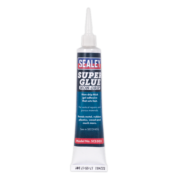 Sealey SCS303 ⏐ Non-Drip Gel Super Glue 20g - Pack of 20