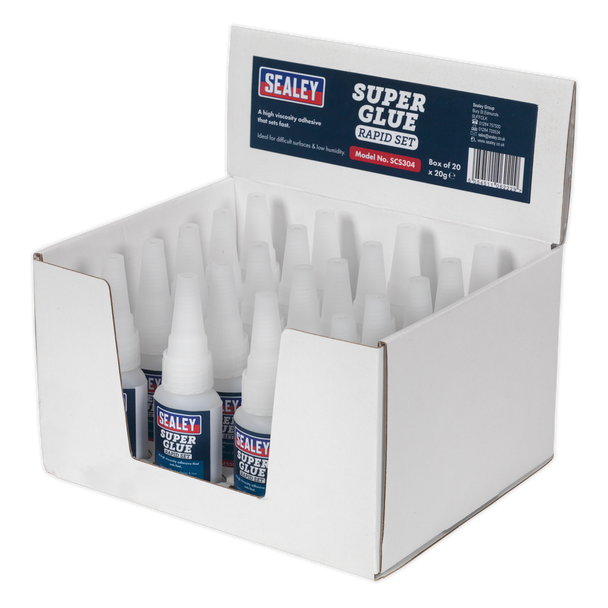 Sealey SCS304 ⏐ Rapid Set Super Glue 20g - Pack of 20