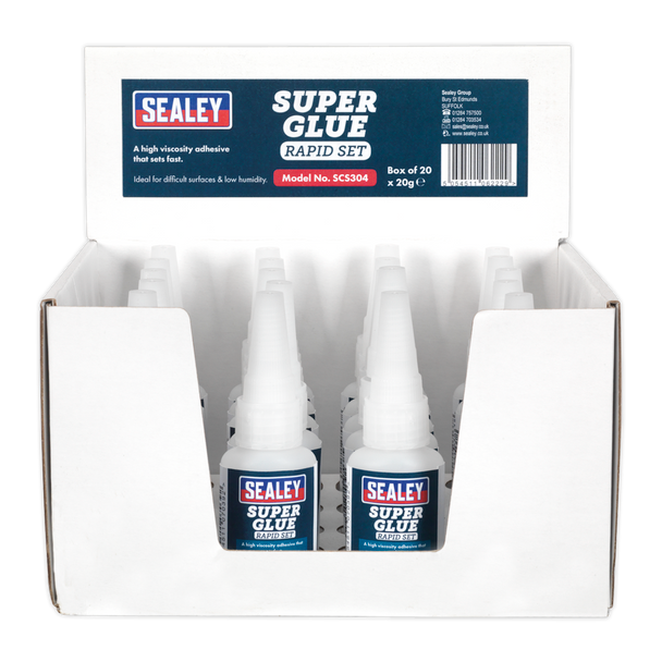 Sealey SCS304 ⏐ Rapid Set Super Glue 20g - Pack of 20