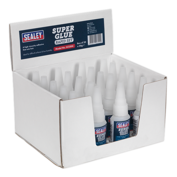 Sealey SCS304 ⏐ Rapid Set Super Glue 20g - Pack of 20