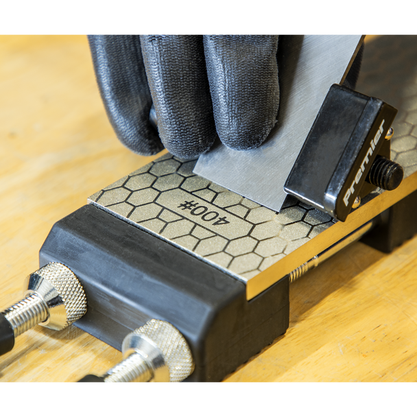 Sealey SCSS1 ⏐ Combination Diamond Sharpening Whetstone with Adjustable Stone Holder