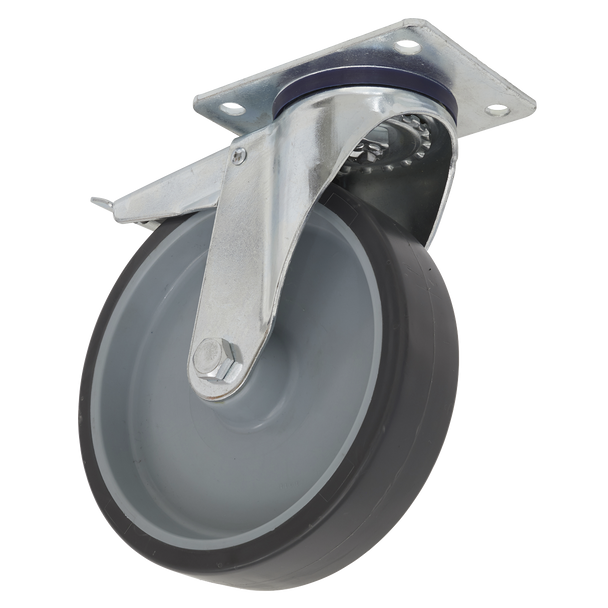 Sealey SCW2100SPLEM ⏐ 100mm Castor Wheel with Swivel Plate & Total Lock