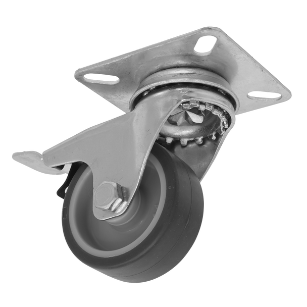 Sealey SCW250SPLEM ⏐ 50mm Castor Wheel with Swivel Plate & Total Lock