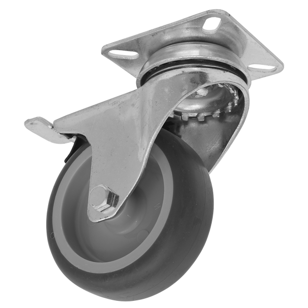 Sealey SCW275SPLEM ⏐ 75mm Castor Wheel with Swivel Plate & Total Lock