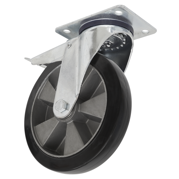 Sealey SCW5152SPLEM ⏐ 152mm Castor Wheel with Swivel Plate & Total Lock