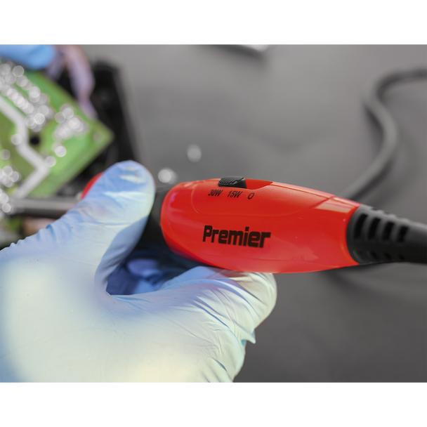 Sealey SD1530 ⏐ Premier Dual Wattage Professional Soldering Iron with Long-Life Tip 15/30W/230V