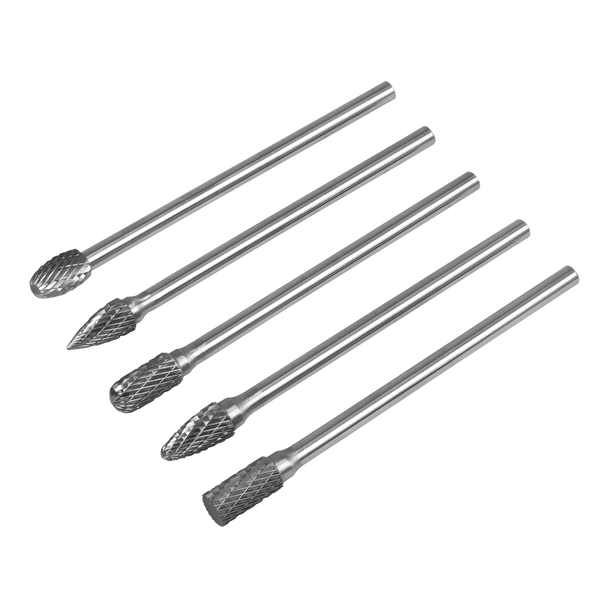 Sealey SDBK5XL ⏐ Tungsten Carbide Rotary Burr Set Extra-Long 5pc