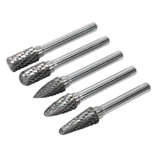 Sealey SDBK5 ⏐ Tungsten Carbide Rotary Burr Set 5pc