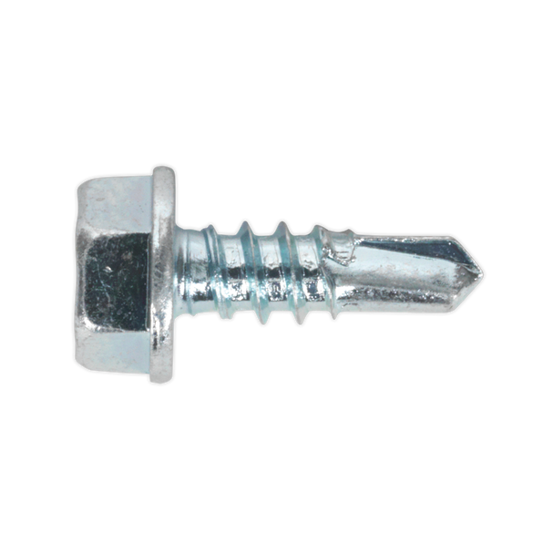 Sealey SDHX4213 ⏐ Zinc Plated Self-Drilling Hex Head Screw 4.2 x 13mm - Pack of 100