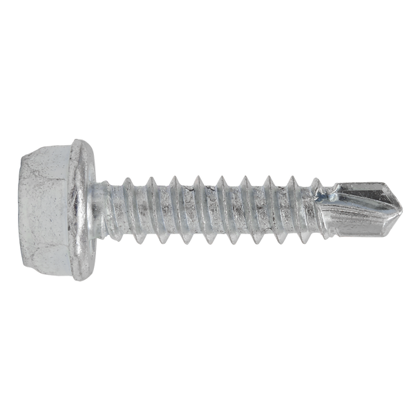 Sealey SDHX4219 ⏐ Zinc Plated Self-Drilling Hex Head Screw 4.2 x 19mm - Pack of 100