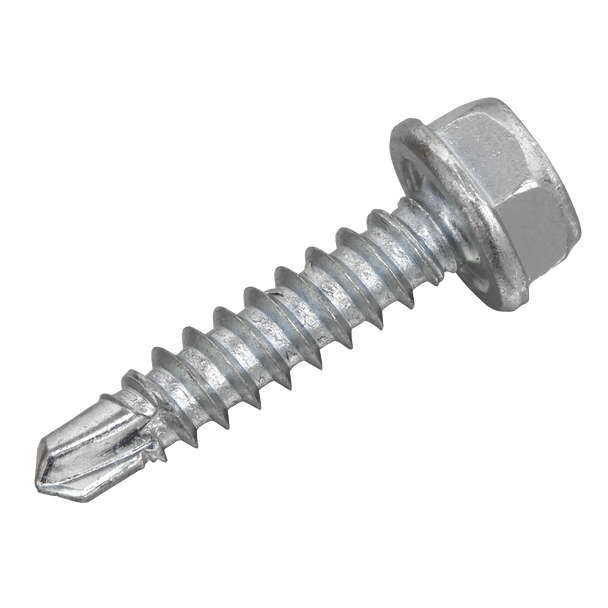 Sealey SDHX4219 ⏐ Zinc Plated Self-Drilling Hex Head Screw 4.2 x 19mm - Pack of 100