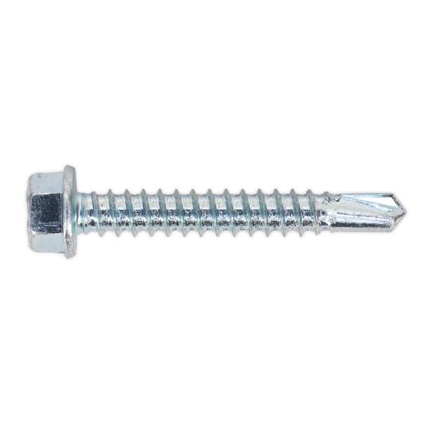Sealey SDHX5538 ⏐ Zinc Plated Self-Drilling Hex Head Screw 5.5 x 38mm - Pack of 100