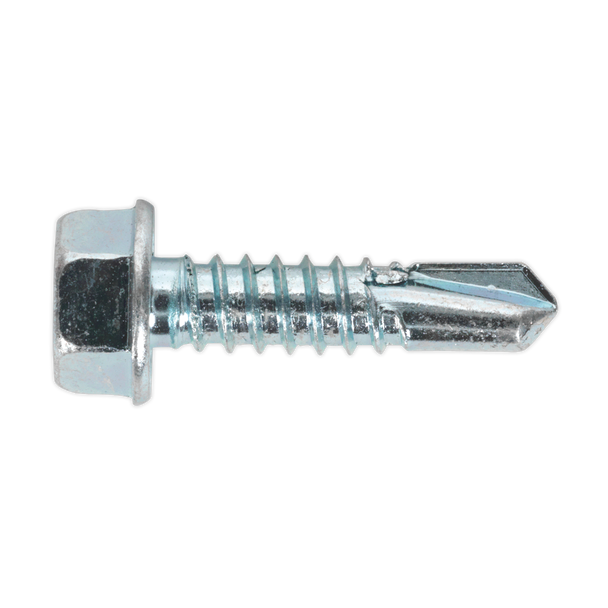 Sealey SDHX6325 ⏐ Zinc Plated Self-Drilling Hex Head Screw 6.3 x 25mm - Pack of 100