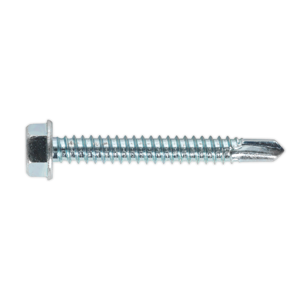 Sealey SDHX6350 ⏐ Zinc Plated Self-Drilling Hex Head Screw 6.3 x 50mm - Pack of 100