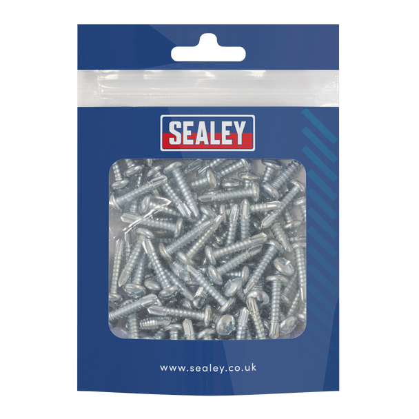 Sealey SDPH4219 ⏐ Zinc Plated Self-Drilling Pan Head Phillips Screw 4.2 x 19mm - Pack of 100