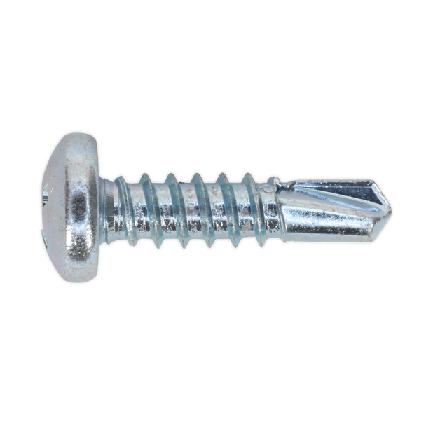 Sealey SDPH4819 ⏐ Zinc Plated Self-Drilling Pan Head Phillips Screw 4.8 x 19mm - Pack of 100