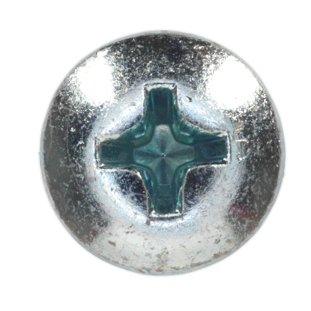 Sealey SDPH4819 ⏐ Zinc Plated Self-Drilling Pan Head Phillips Screw 4.8 x 19mm - Pack of 100