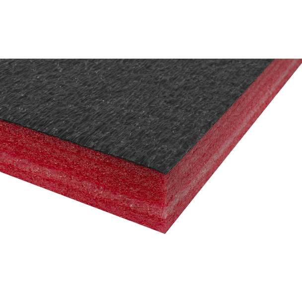 Sealey SF50R ⏐ Easy Peel Shadow Foam® 1200 x 550 x 50mm - Red/Black