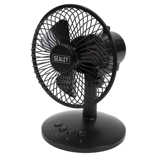 Sealey SFF6USB ⏐ 3-Speed Oscillating USB Desk Fan 6"