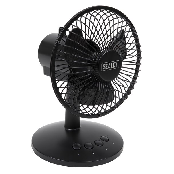Sealey SFF6USB ⏐ 3-Speed Oscillating USB Desk Fan 6"