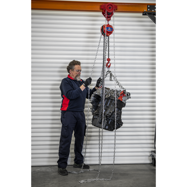 Sealey SG1000KITG ⏐ Portable Adjustable Gantry Frame with Geared Trolley Combo 1 Tonne