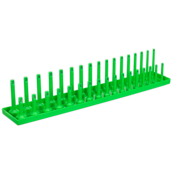 Sealey SH1217HV |Premier Socket Holder 1/2"Sq Drive 10-27mm - Hi-Vis Green