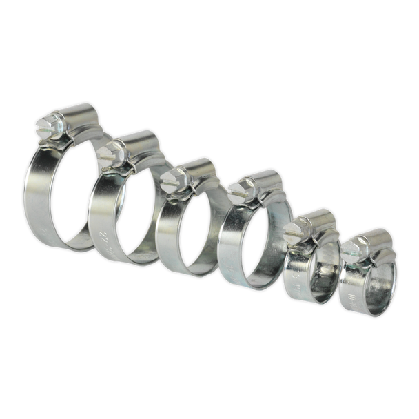 Sealey SHCS1 ⏐ Zinc Plated Hose Clip Assortment 8-29mm 30pc