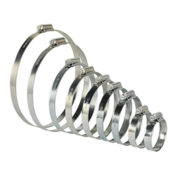 Sealey SHCS2 ⏐ Zinc Plated Hose Clip Assortment 44-160mm 26pc