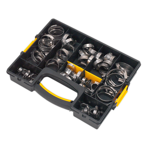 Sealey SHCSS90AC ⏐ Stainless Steel Hose Clip Assortment 10-57mm 90pc