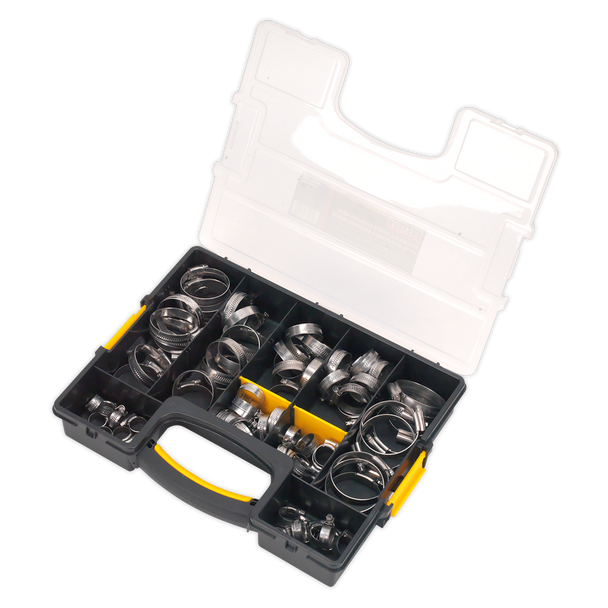 Sealey SHCSS90AC ⏐ Stainless Steel Hose Clip Assortment 10-57mm 90pc