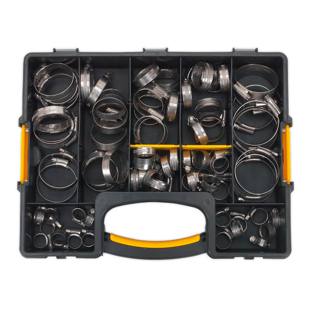 Sealey SHCSS90AC ⏐ Stainless Steel Hose Clip Assortment 10-57mm 90pc