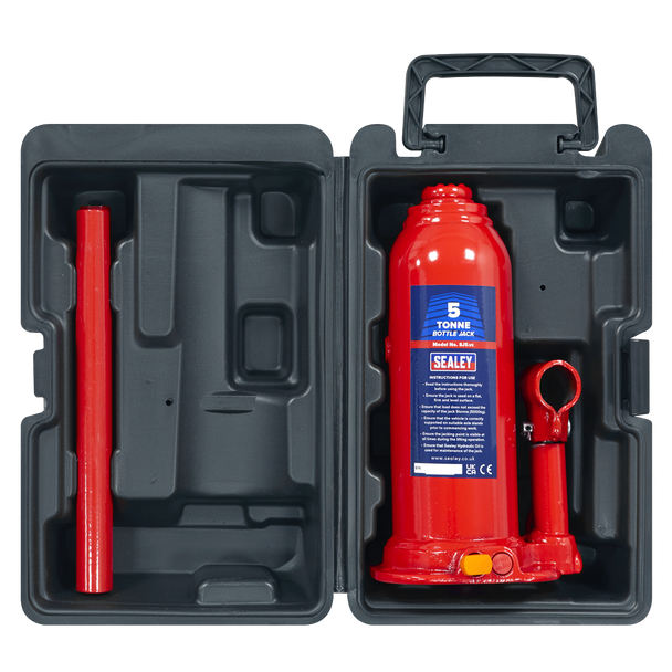 Sealey SJ5BMC ⏐ Bottle Jack 5 Tonne with Storage Case