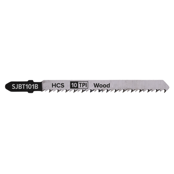Sealey SJBT101B ⏐ Jigsaw Blade for Hard Wood 100mm 10tpi - Pack of 5