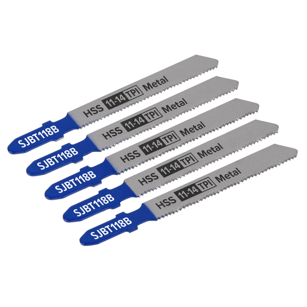 Sealey SJBT118B ⏐ Jigsaw Blade for Metal 92mm 11-14tpi - Pack of 5