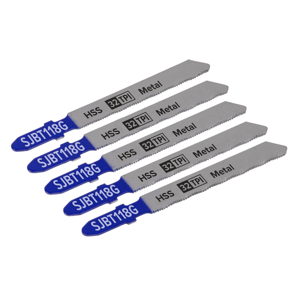 Sealey SJBT118G ⏐ Jigsaw Blade for Metal 75mm 32tpi - Pack of 5