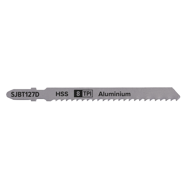 Sealey SJBT127D ⏐ Jigsaw Blade for Aluminium 100mm 8tpi - Pack of 5