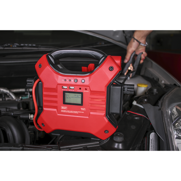 Sealey SL32S ⏐ 12/24V Jump Starter Power Pack Lithium-ion Phosphate (LiFePo4) 1200/600 Peak Amps