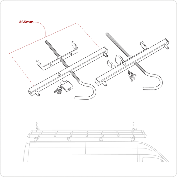 Sealey SLC2 ⏐ Ladder Roof Rack Clamps