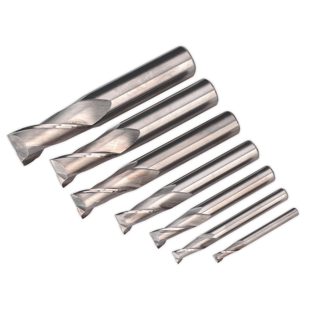 Sealey SM2502EMSET ⏐ HSS End Mill Set 2 Flute 4-16mm